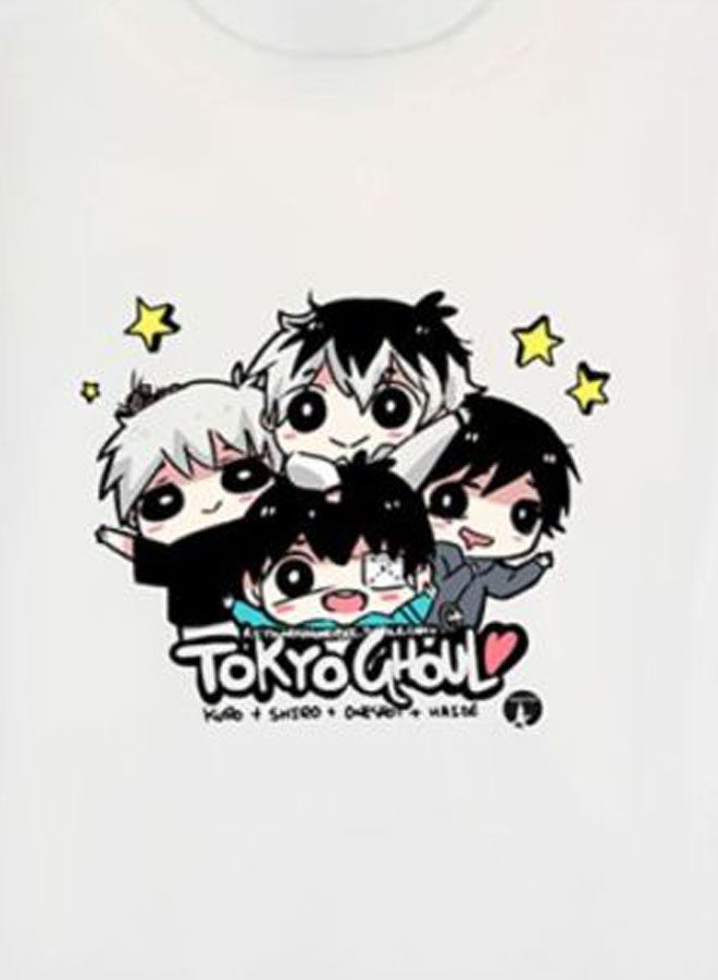 بي بي تيشيرت مزين بطبعة مستوحاة من المسلسل الكرتوني Tokyo Ghoul أبيض - Image 3