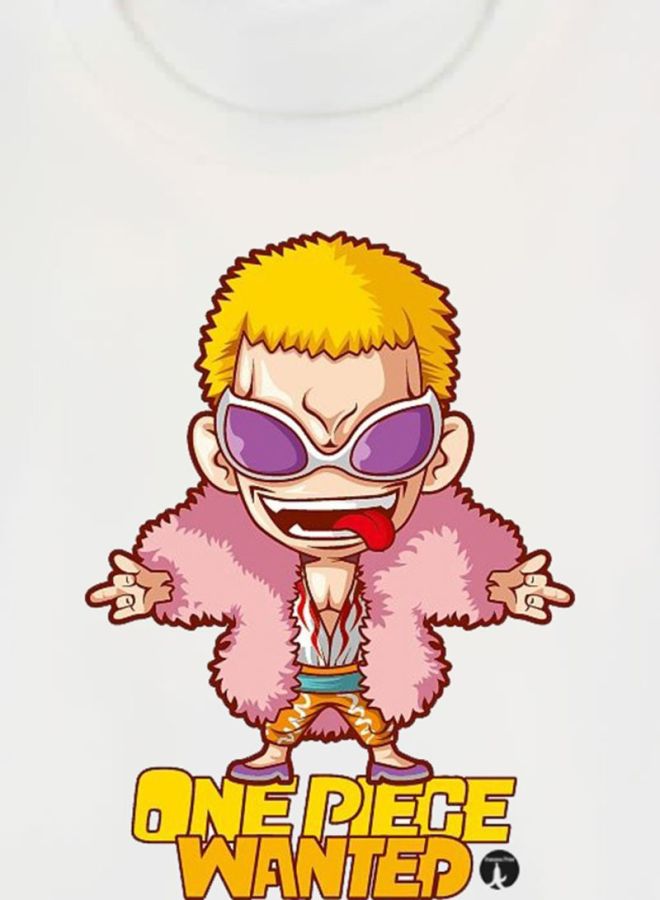 بي بي تيشيرت مطبوع بتصميم من مسلسل الرسوم المتحركة One Piece أبيض - Image 3