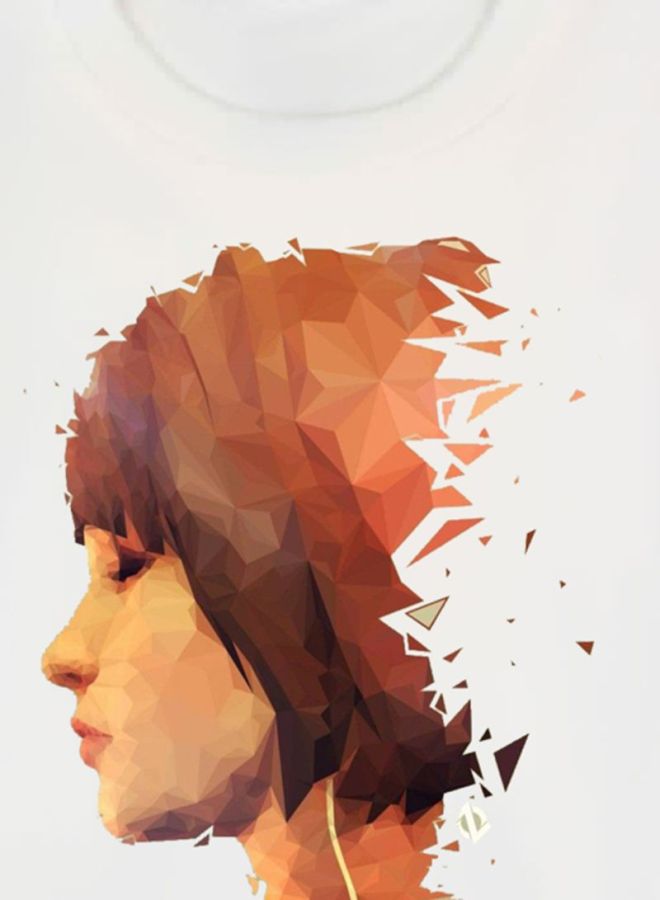 بي بي تيشيرت مزين بطبعة مستوحاة من المسلسل Life Is Strange أبيض/بيج - Image 3