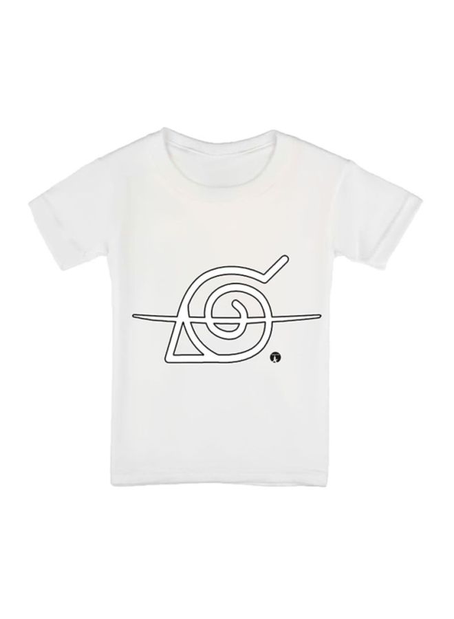 بي بي تيشيرت مزين بطبعة مستوحاة من المسلسل الكرتوني Naruto أبيض - Image 1