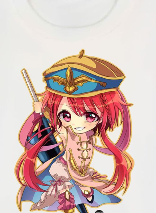 BP Magi The Labyrinth Of Magic Printed T-Shirt White/Pink/Blue - Image 3