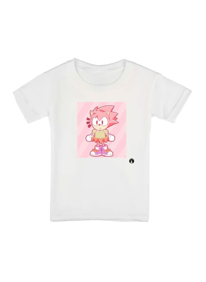 BP Sonic Printed T-Shirt White/Pink - Image 1