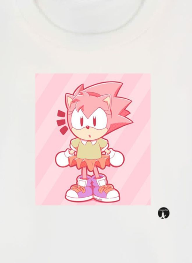 BP Sonic Printed T-Shirt White/Pink - Image 3