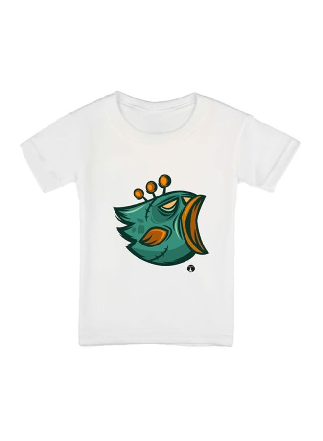 BP Angry Birds Printed T-Shirt White/Green - Image 1