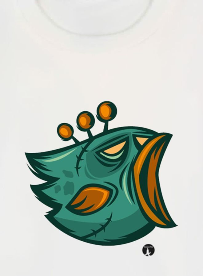 BP Angry Birds Printed T-Shirt White/Green - Image 3