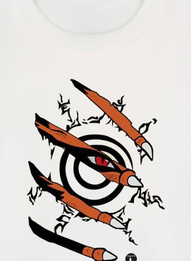 بي بي تيشيرت مزين بطبعة مستوحاة من المسلسل الكرتوني Naruto أبيض - Image 3