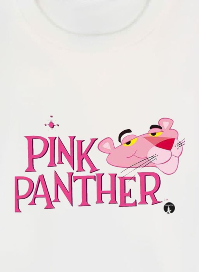 BP Pink Panther Printed T-Shirt White/Pink - Image 3