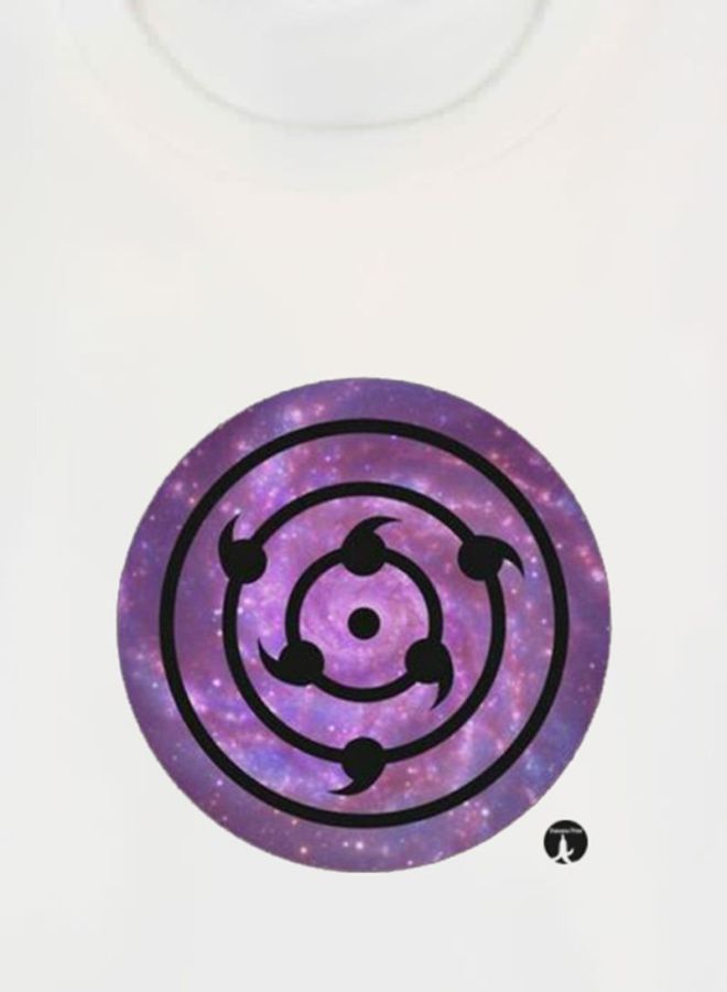 بي بي تيشيرت مزين بطبعة مستوحاة من المسلسل الكرتوني Naruto أبيض/أرجواني/أسود - Image 3