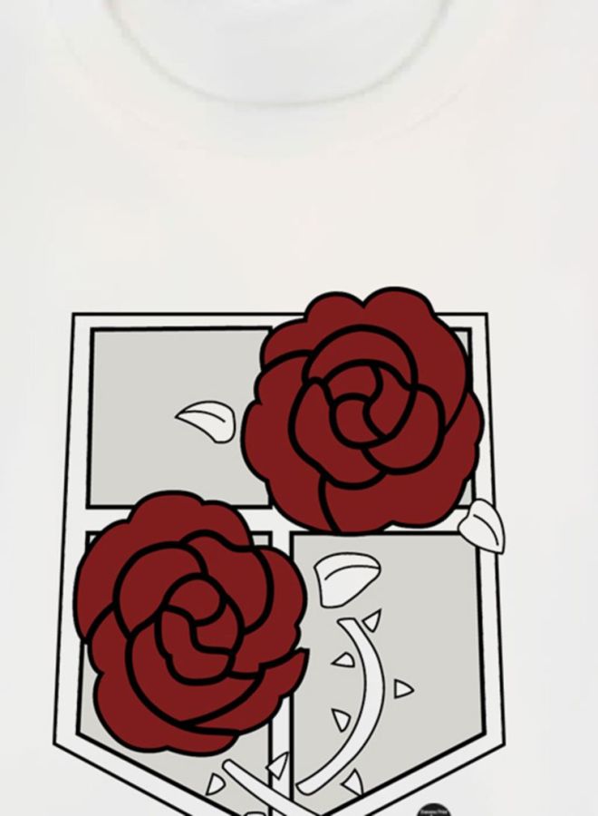 بي بي تيشيرت مزين بطبعة مستوحاة من المسلسل الكرتوني Attack On Titan أبيض - Image 3