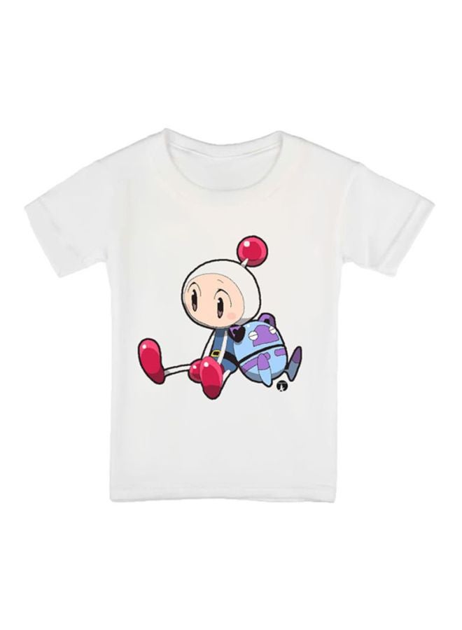BP Video Game Bomber Man Printed T-Shirt White  - Image 1