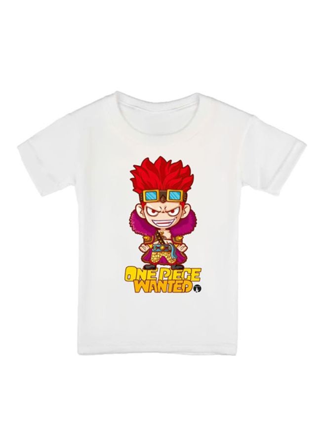 بي بي تيشيرت مزين بطبعة من المسلسل الكرتوني One Piece أبيض - Image 1
