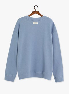 MANGO Organic Cotton Message Sweatshirt Blue  - Image 2