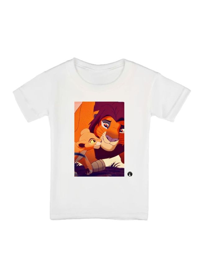 بي بي تيشيرت مزين بطبعة مستوحاة من فيلم ديزني Lion King أبيض - Image 1