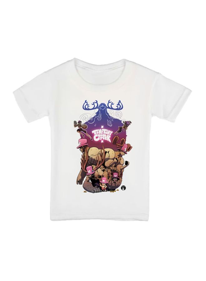 بي بي تيشيرت مزين بطبعة من المسلسل الكرتوني One Piece أبيض - Image 1