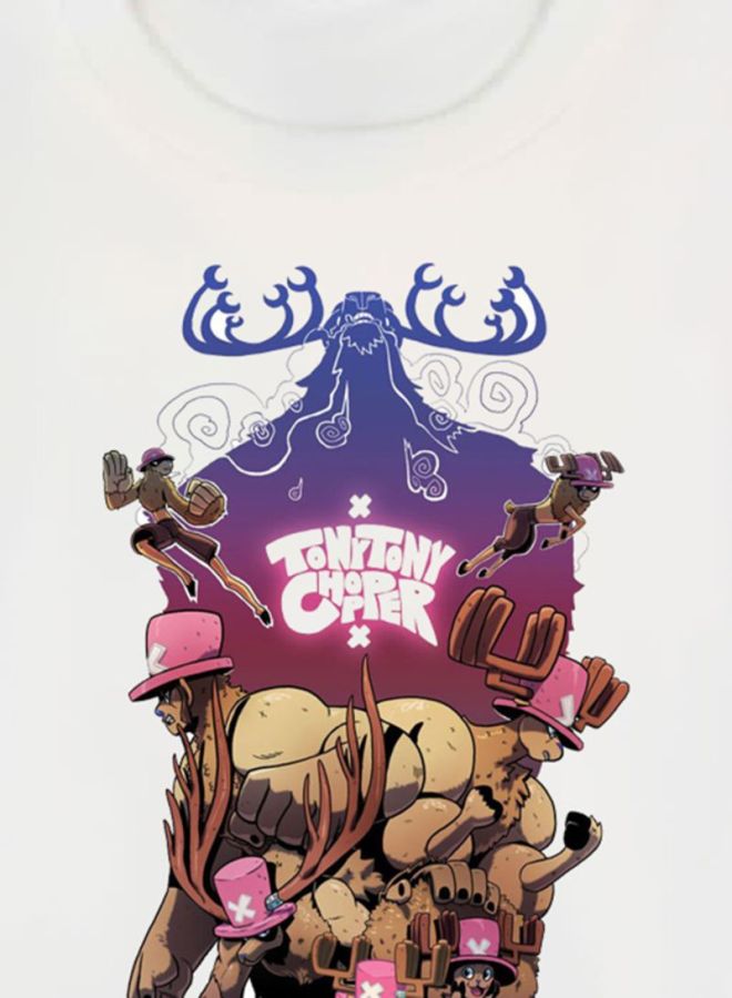 بي بي تيشيرت مزين بطبعة من المسلسل الكرتوني One Piece أبيض - Image 3