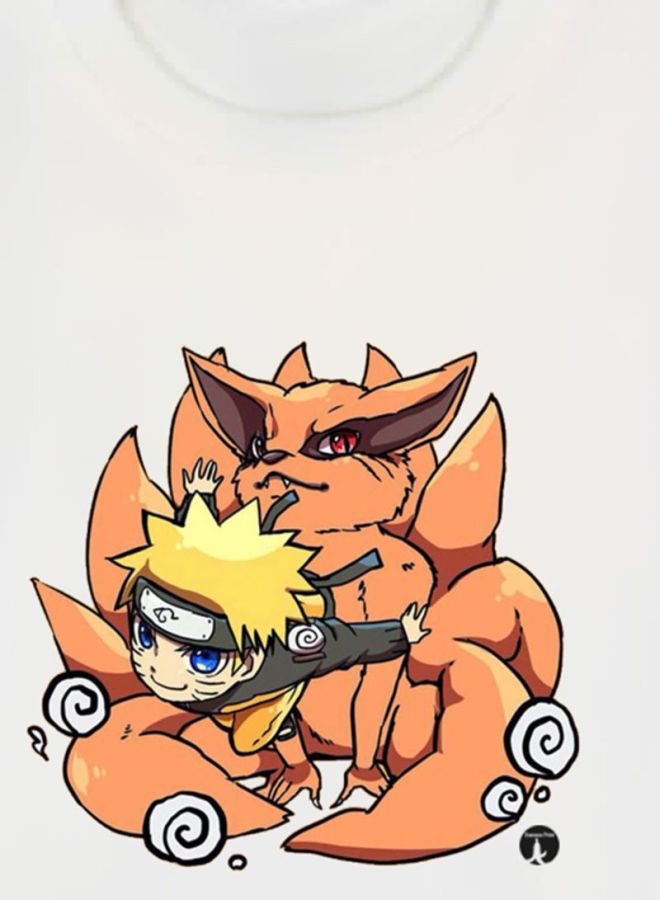 بي بي تيشيرت مزين بطبعة مستوحاة من المسلسل الكرتوني Naruto أبيض - Image 3