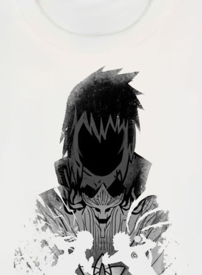 بي بي تيشيرت مزين بطبعة مستوحاة من المسلسل الكرتوني Naruto أبيض - Image 3