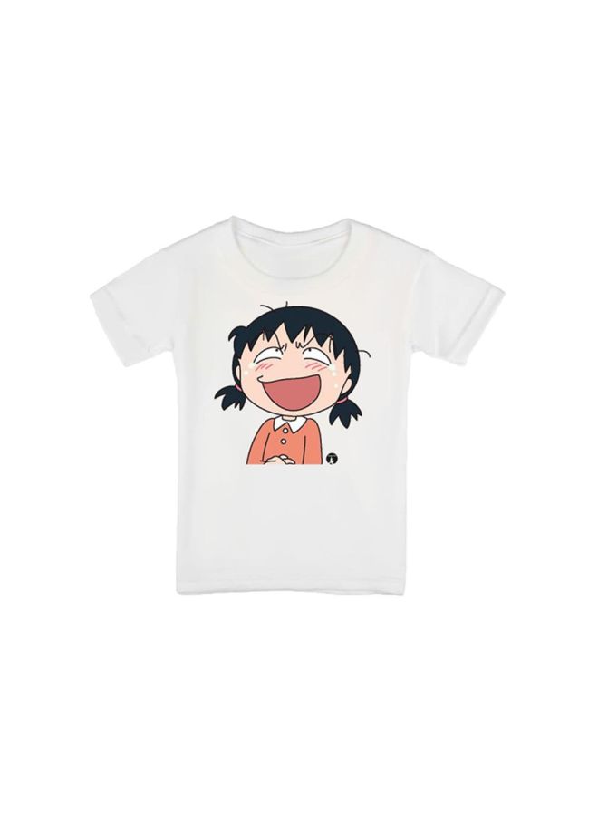 BP Anime Chibi Maruko-Chan Printed T-Shirt White - Image 1