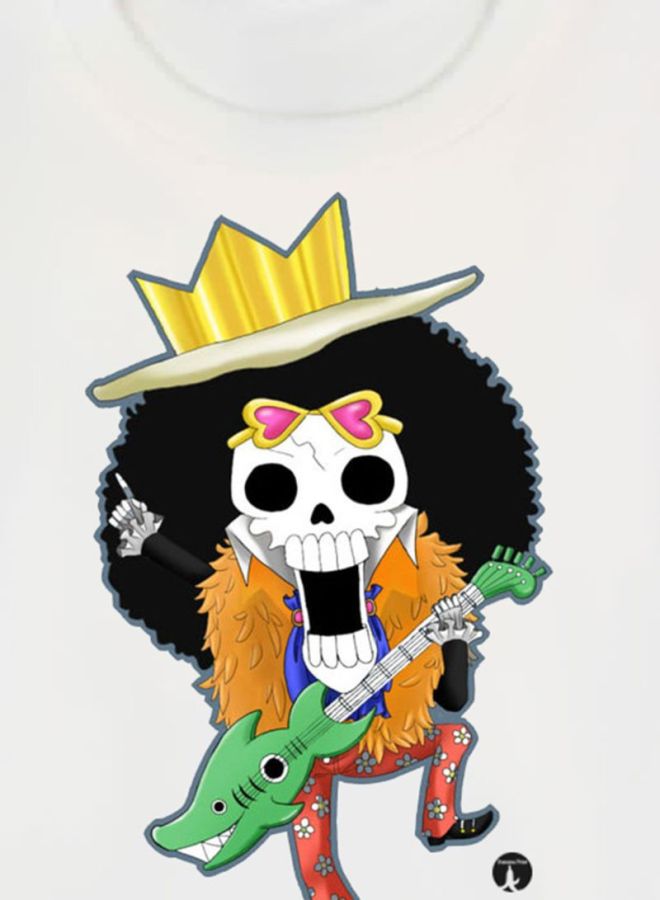 بي بي تيشيرت مزين بطبعة من المسلسل الكرتوني One Piece أبيض - Image 3