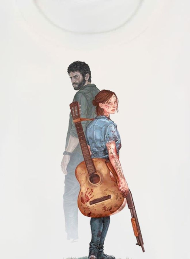 بي بي تيشيرت مزين بطبعة مستوحاة من لعبة The Last Of Us أبيض - Image 3