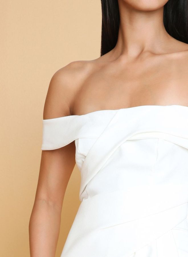 أريا فستان مزخرف بأكتاف مكشوفة - Image 4