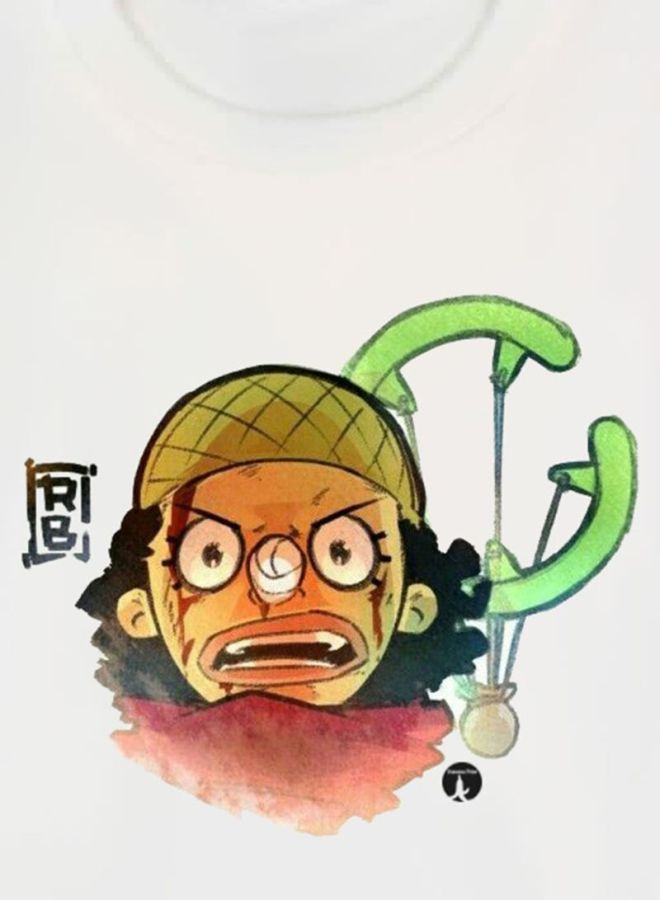 بي بي تيشيرت مزين بطبعة من المسلسل الكرتوني One Piece أبيض - Image 3