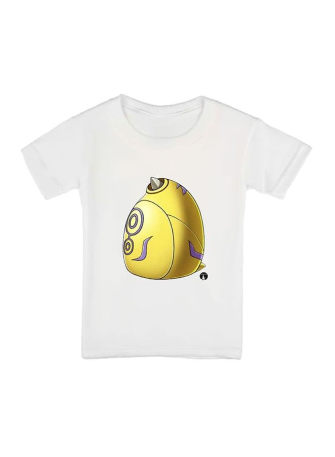 بي بي تيشيرت مزين بطبعة مستوحاة من المسلسل الكرتوني Digimon أبيض - Image 1