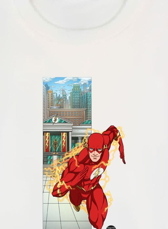 بي بي تيشيرت بطبعة فلاش أبيض - Image 3