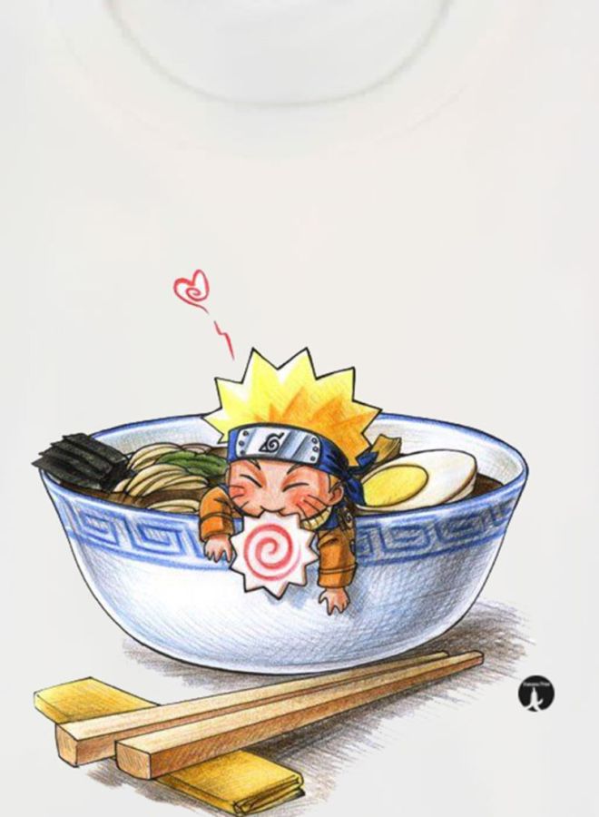 بي بي تيشيرت مزين بطبعة مستوحاة من المسلسل الكرتوني Naruto أبيض - Image 3