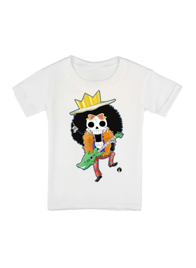 بي بي تيشيرت مزين بطبعة من المسلسل الكرتوني One Piece أبيض - Image 1