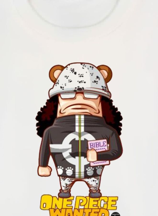 بي بي تيشيرت مزين بطبعة من المسلسل الكرتوني One Piece أبيض - Image 3