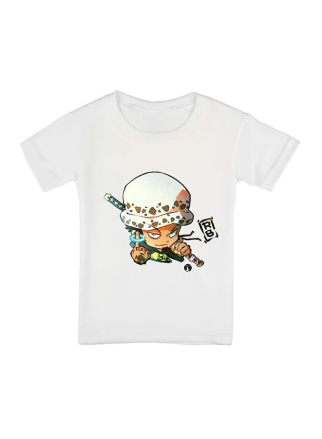 بي بي تيشيرت مزين بطبعة من المسلسل الكرتوني One Piece أبيض - Image 1