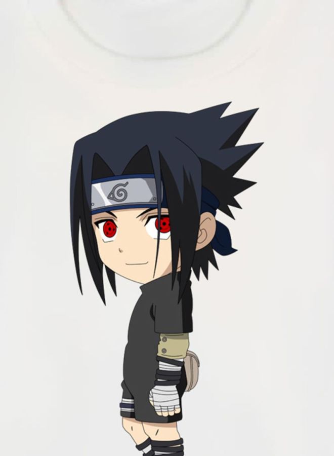 بي بي تيشيرت مزين بطبعة مستوحاة من المسلسل الكرتوني Naruto أبيض - Image 3