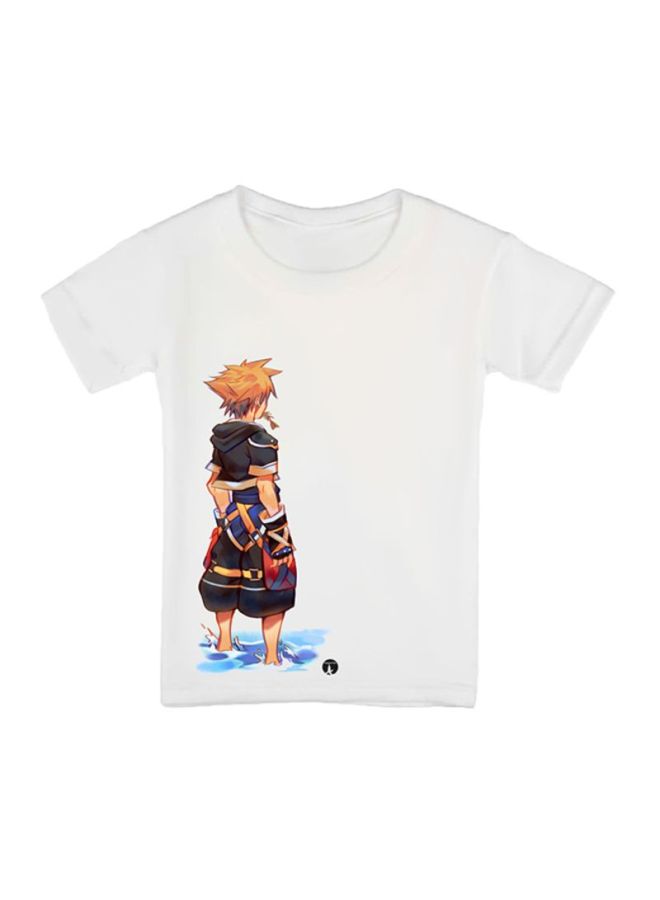 بي بي تيشيرت مزين بطبعة مستوحاة من لعبة الفيديو Kingdom Hearts أبيض - Image 1