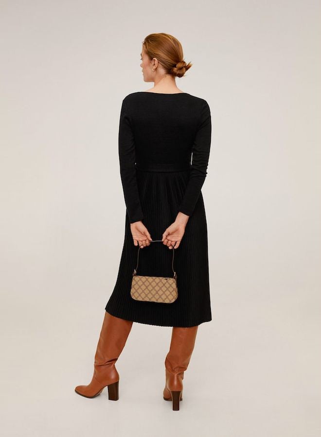 Pleated Skirt Dress Black - v1597663637/N35533950V_2