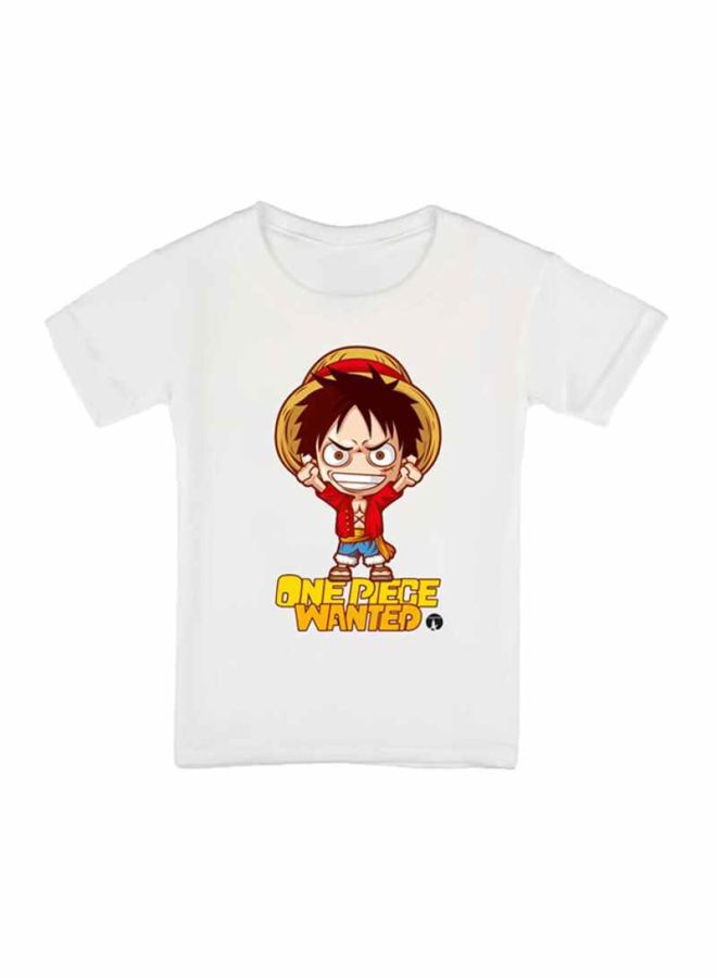 بي بي تيشيرت مزين بطبعة من المسلسل الكرتوني One Piece أبيض - Image 1