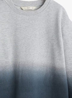 MANGO Tie-dye Print Sweatshirt Grey  - Image 3