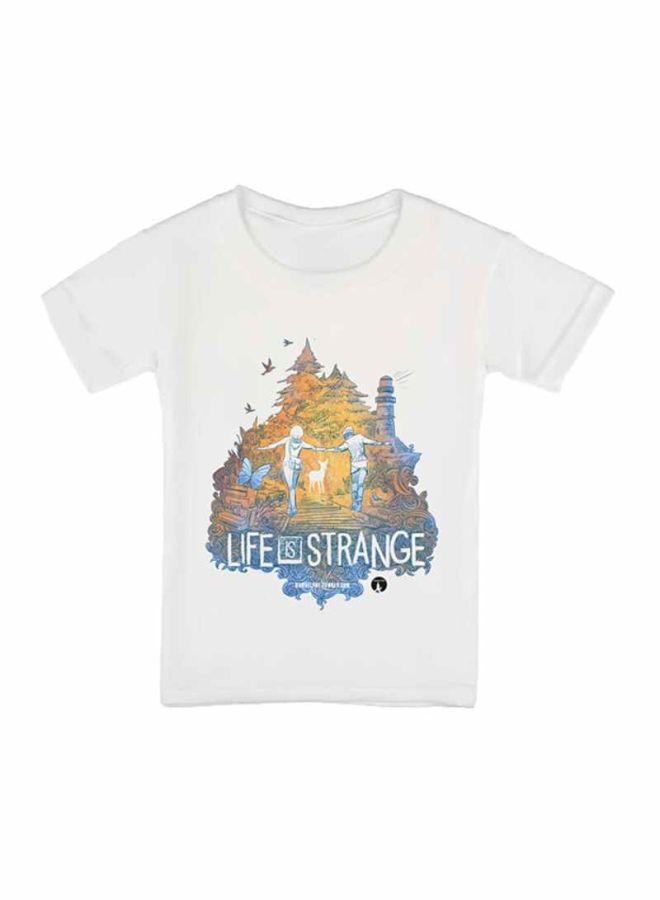 بي بي تيشيرت مزين بطبعة مستوحاة من المسلسل Life Is Strange أبيض - Image 1