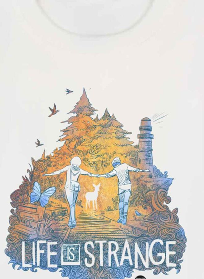 بي بي تيشيرت مزين بطبعة مستوحاة من المسلسل Life Is Strange أبيض - Image 3
