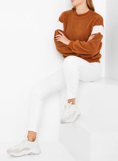 High Streets Polyester Crew Neck Sweater Brown  - Image 3