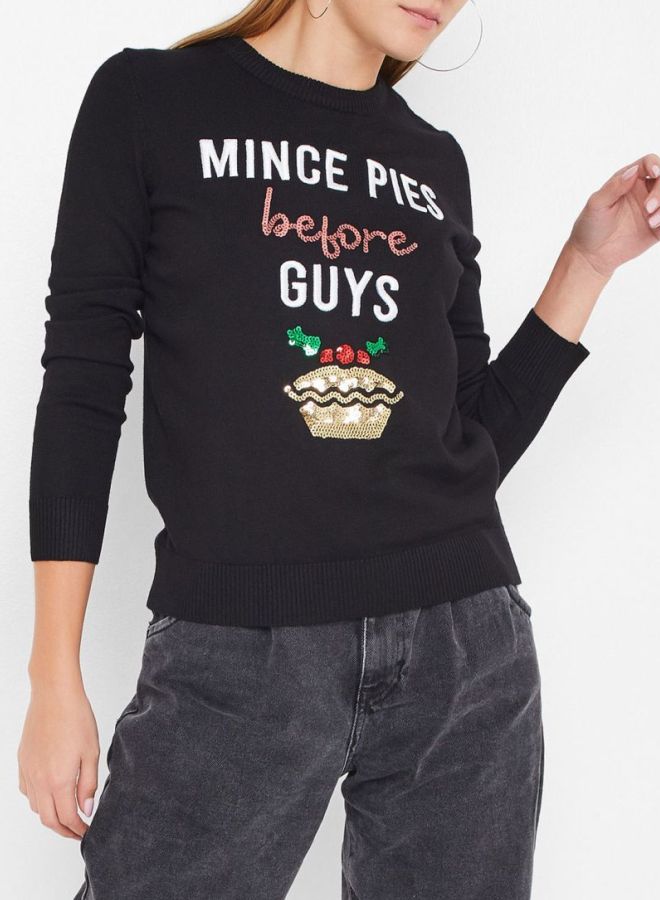 High Streets - Crew Neck Sweater Black - Image 1