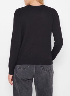 High Streets Crew Neck Sweater Black  - Image 2