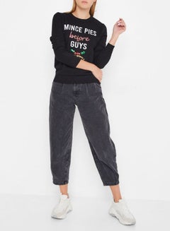 High Streets Crew Neck Sweater Black  - Image 3