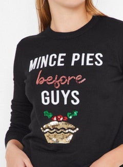 High Streets Crew Neck Sweater Black  - Image 4