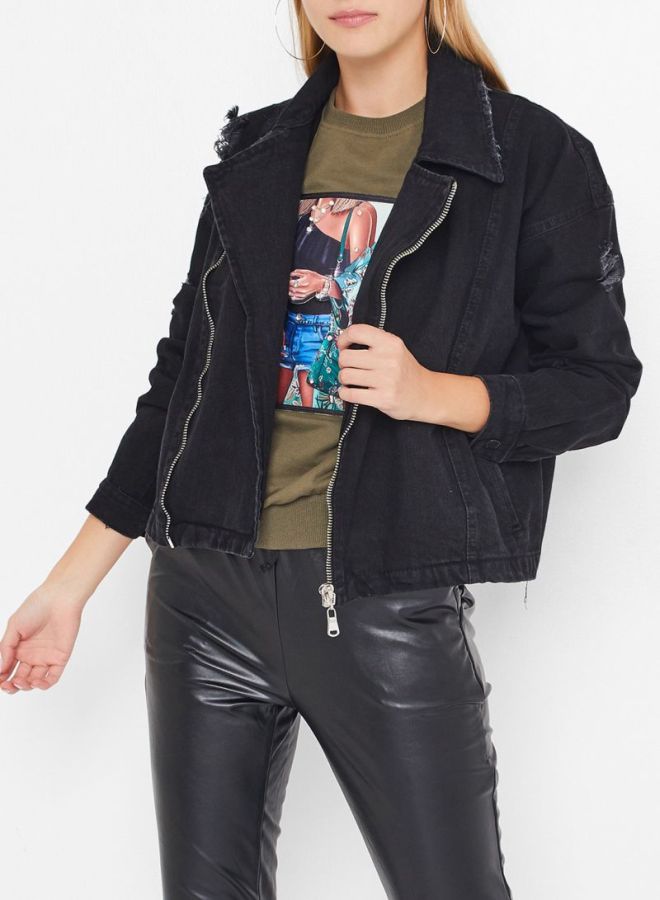 High Streets Denim Jacket Black  - Image 4