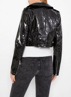 High Streets Belted Biker Jacket Black  - Image 2