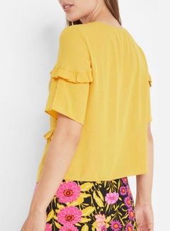 Ruffle Detailed Top Yellow - v1597664120/N30977872V_2