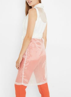 High Streets Sheer Longline Jacket White  - Image 2
