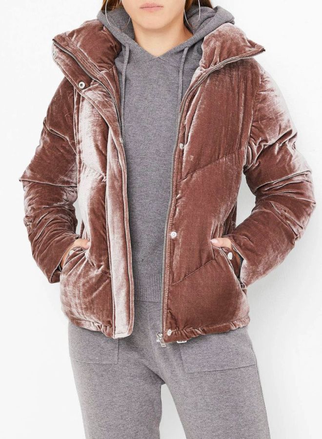 High Streets - Long Sleeves Puffer Jacket Brown - Image 1