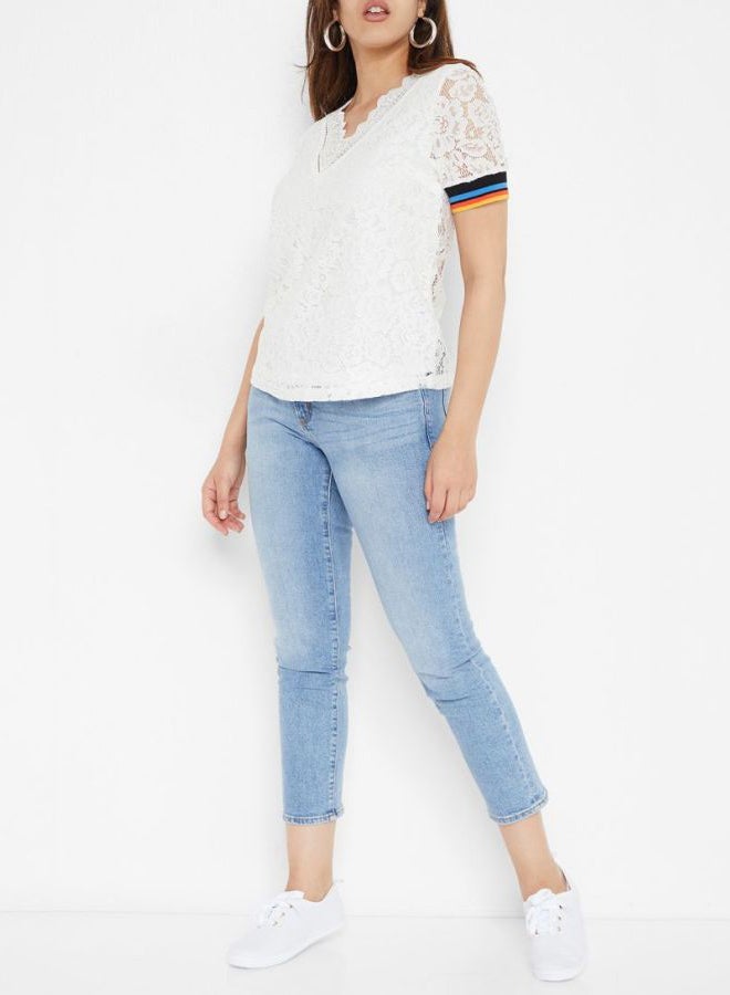 High Streets Short Sleeves Blouse White  - Image 3